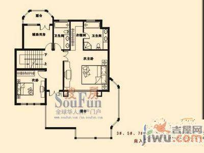 一米阳光2室1厅1卫75㎡户型图