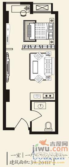 非常SOHO2室1厅1卫69.1㎡户型图