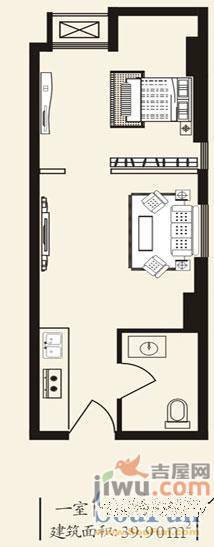非常SOHO2室1厅1卫69.1㎡户型图