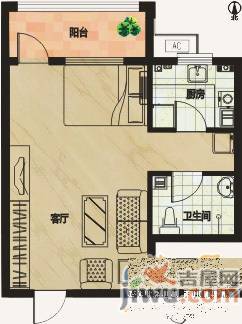 非常SOHO2室1厅1卫69.1㎡户型图