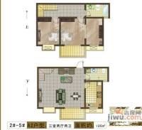 中苑名都3室2厅2卫135㎡户型图