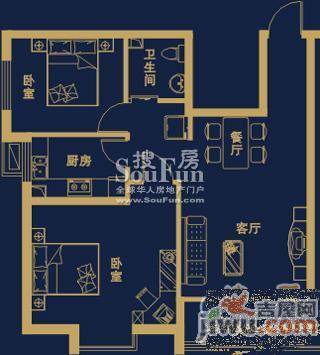 正商世纪港湾普通住宅87.3㎡户型图