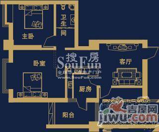 正商世纪港湾普通住宅89.6㎡户型图