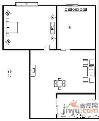 正弘数码公寓1室0厅1卫23.7㎡户型图
