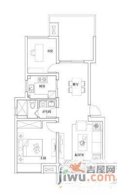 花半里2室2厅1卫114㎡户型图