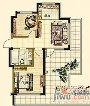 花半里2室2厅1卫114㎡户型图