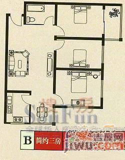 富田太阳城2室2厅1卫99㎡户型图