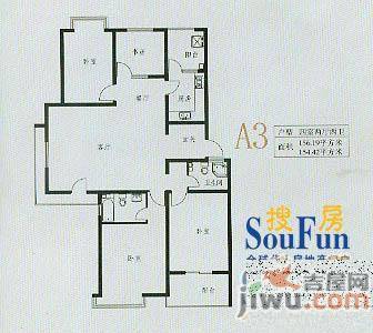 郑州国际城4室2厅1卫154.4㎡户型图