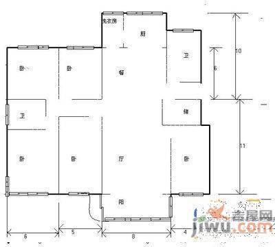 兴东龙腾盛世5室3厅3卫211㎡户型图