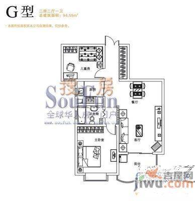 兴东龙腾盛世5室3厅3卫211㎡户型图