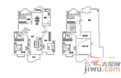 兴东龙腾盛世5室3厅3卫211㎡户型图