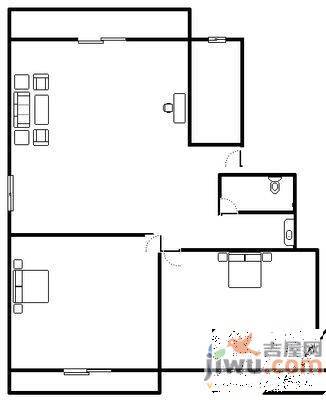 盛煌五环村3室2厅2卫120㎡户型图