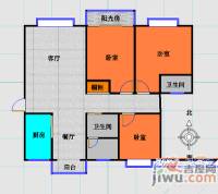 蓝钻3室2厅2卫85㎡户型图