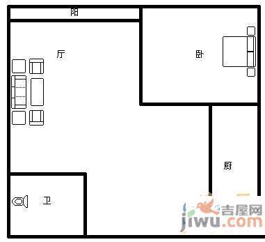 清华园3室2厅1卫户型图