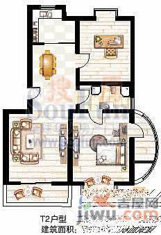 新希望澳园2室1厅1卫85.3㎡户型图