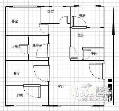 紫藤家园2室2厅1卫户型图