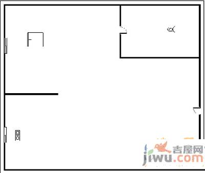 大城小室1室0厅1卫32.4㎡户型图