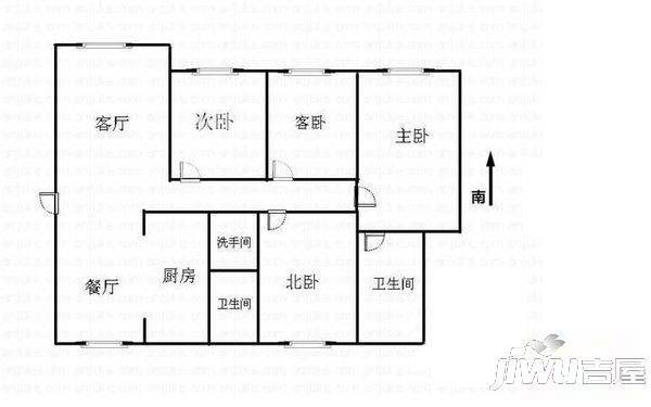 鑫苑中央花园西区1室1厅1卫42㎡户型图