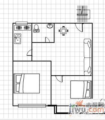 郑飞小区3室1厅1卫82㎡户型图