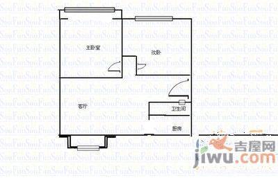 郑飞小区3室1厅1卫82㎡户型图