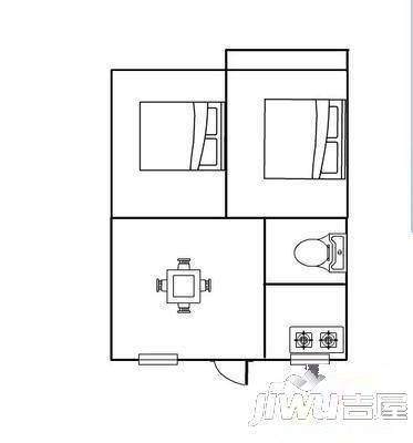 长城康桥华城1室1厅1卫户型图