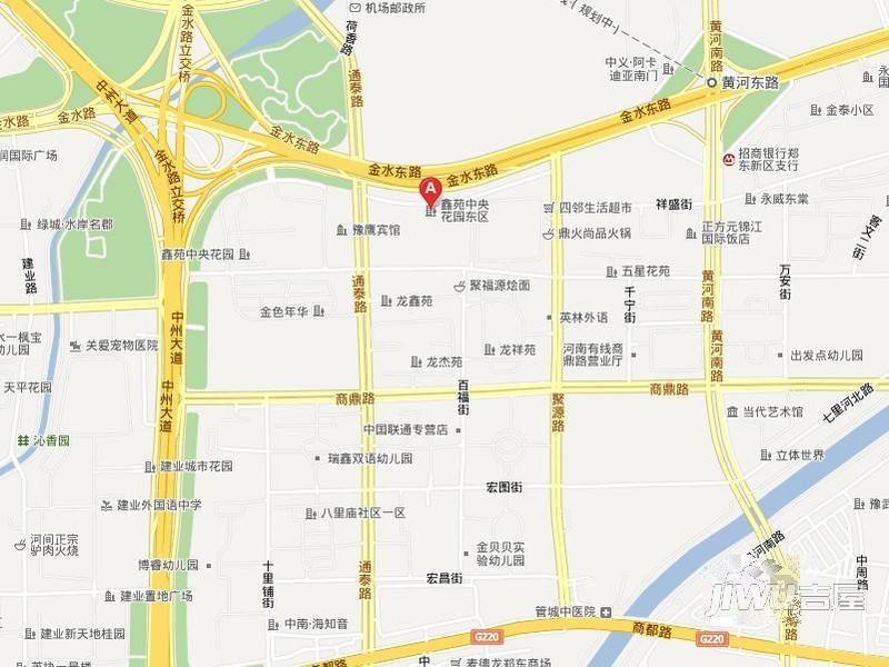 鑫苑中央花园东区位置交通图图片