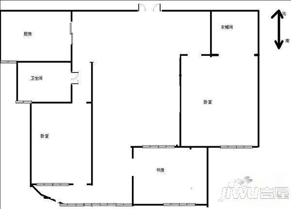 中油运河上郡3室2厅2卫154㎡户型图