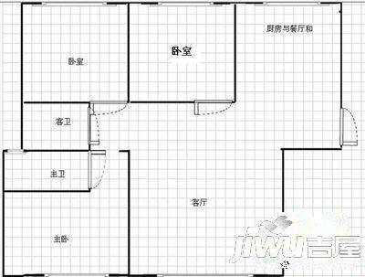 中油运河上郡3室2厅2卫154㎡户型图