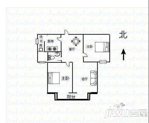 中油运河上郡3室2厅2卫154㎡户型图