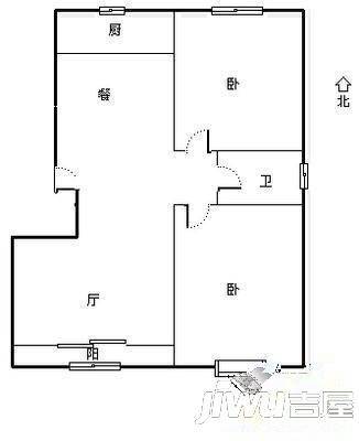 响水湾3室2厅1卫户型图