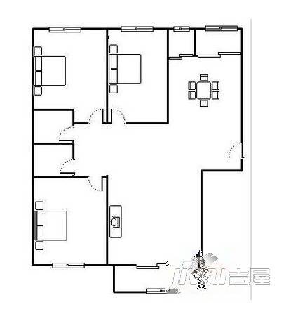 珠江荣域2室2厅1卫户型图