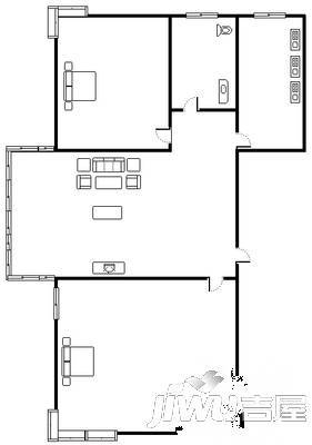 亚星盛世家园3室2厅1卫120.4㎡户型图