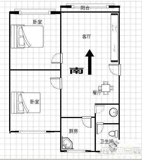 亚星盛世家园3室2厅1卫120.4㎡户型图