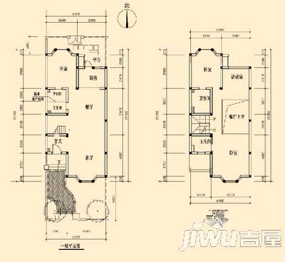 兰亭山庄5室3厅3卫290㎡户型图