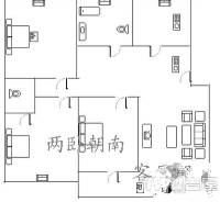 天平花园3室2厅2卫164㎡户型图