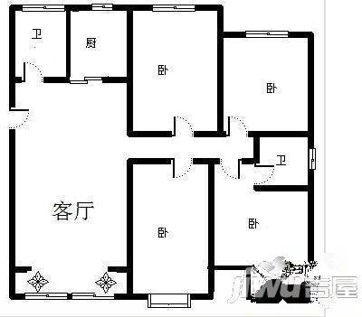 紫金苑4室2厅2卫180㎡户型图