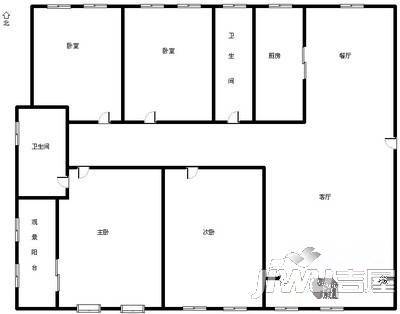 紫金苑4室2厅2卫180㎡户型图