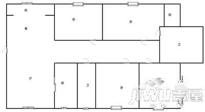 紫金苑4室2厅2卫180㎡户型图