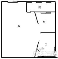美之域1室0厅1卫32㎡户型图
