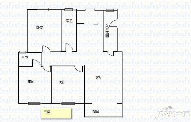 联盟新城二期5室2厅3卫350㎡户型图