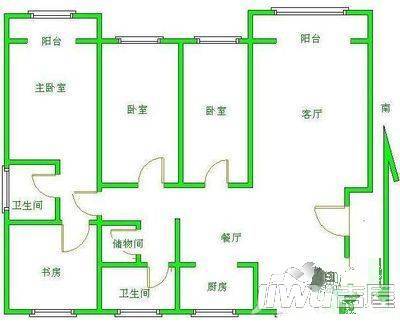 联盟新城二期5室2厅3卫350㎡户型图