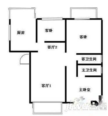 顺驰第一大街二期3室1厅1卫125㎡户型图