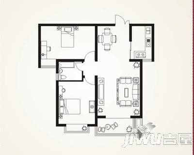 金鹏时代4室2厅2卫159㎡户型图