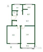 豪邦花园2室2厅1卫户型图