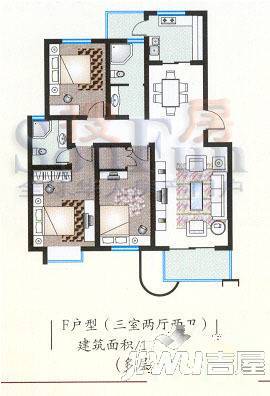 瑞隆城墅2室2厅2卫97.1㎡户型图