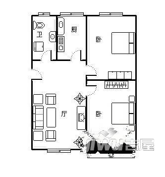 楠桦小区4室3厅2卫178㎡户型图