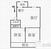 恒业小区2室1厅1卫户型图