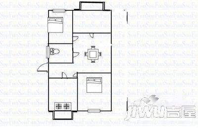 和平东村3室1厅1卫76㎡户型图