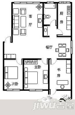 兴华小区3室2厅1卫154㎡户型图