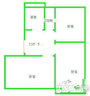 铭功路小区3室2厅1卫120㎡户型图